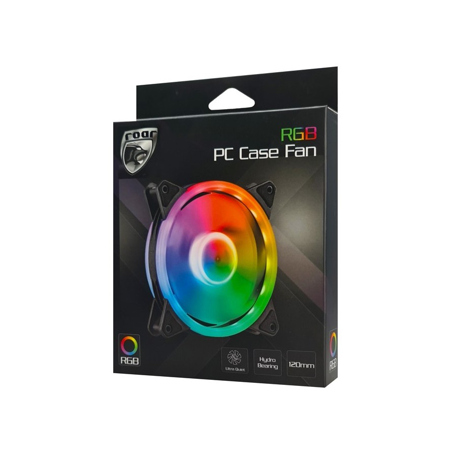 Roar RR-0016 Case Fan 120mm με RGB Φωτισμό και Σύνδεση 3-Pin / 4-Pin Molex