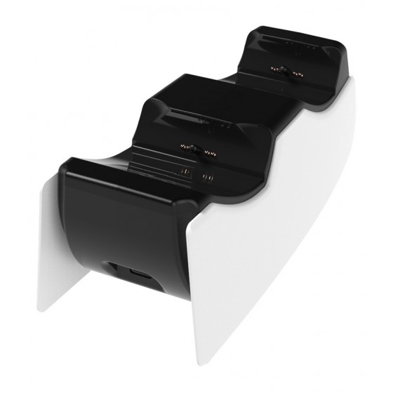 Roar Βάση Φόρτισης Gamepad για 2x PS5 DualSense Λευκό/Μαύρο(RR-0020)