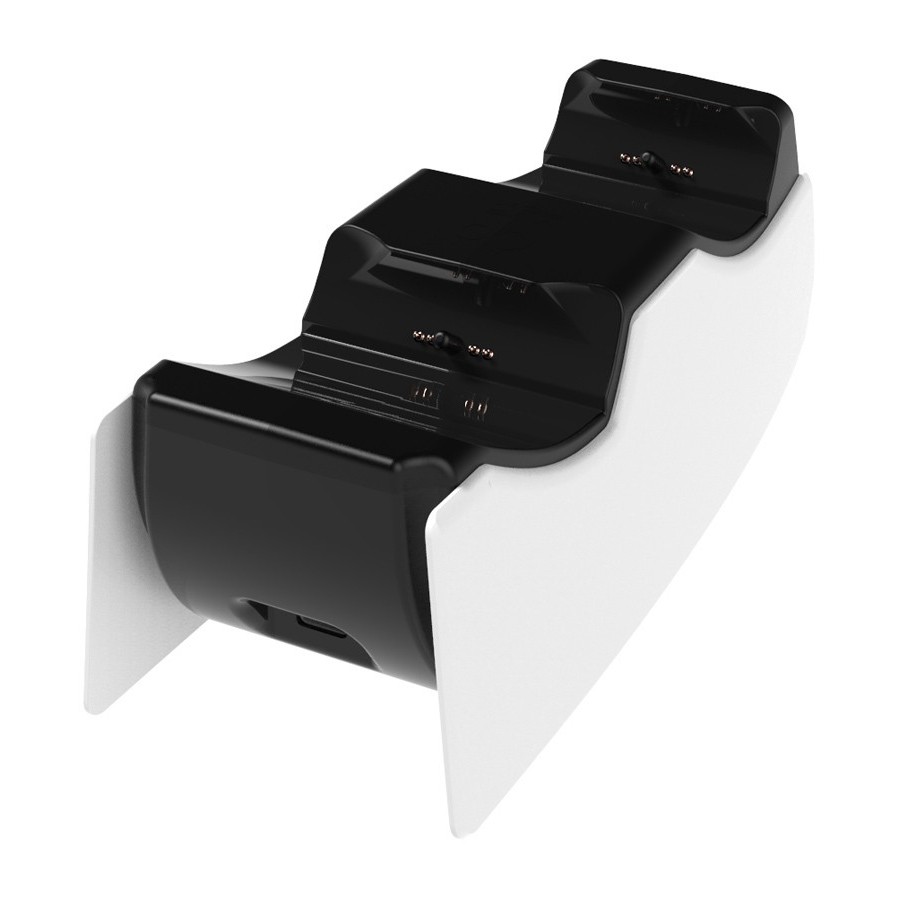 Roar Βάση Φόρτισης Gamepad για 2x PS5 DualSense Λευκό/Μαύρο(RR-0020)