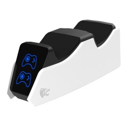 Roar Βάση Φόρτισης Gamepad για 2x PS5 DualSense Λευκό/Μαύρο(RR-0020)