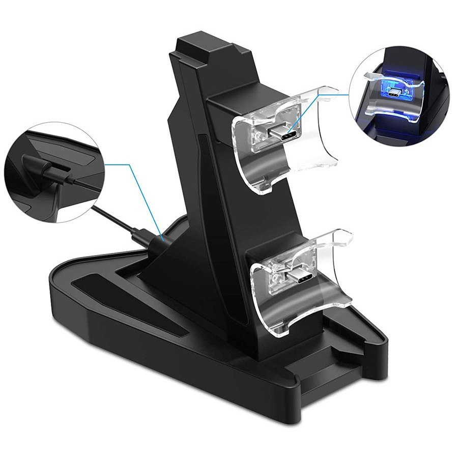 Βάση Φόρτισης 2x DualSense PS5 Μαύρο(AK286C)