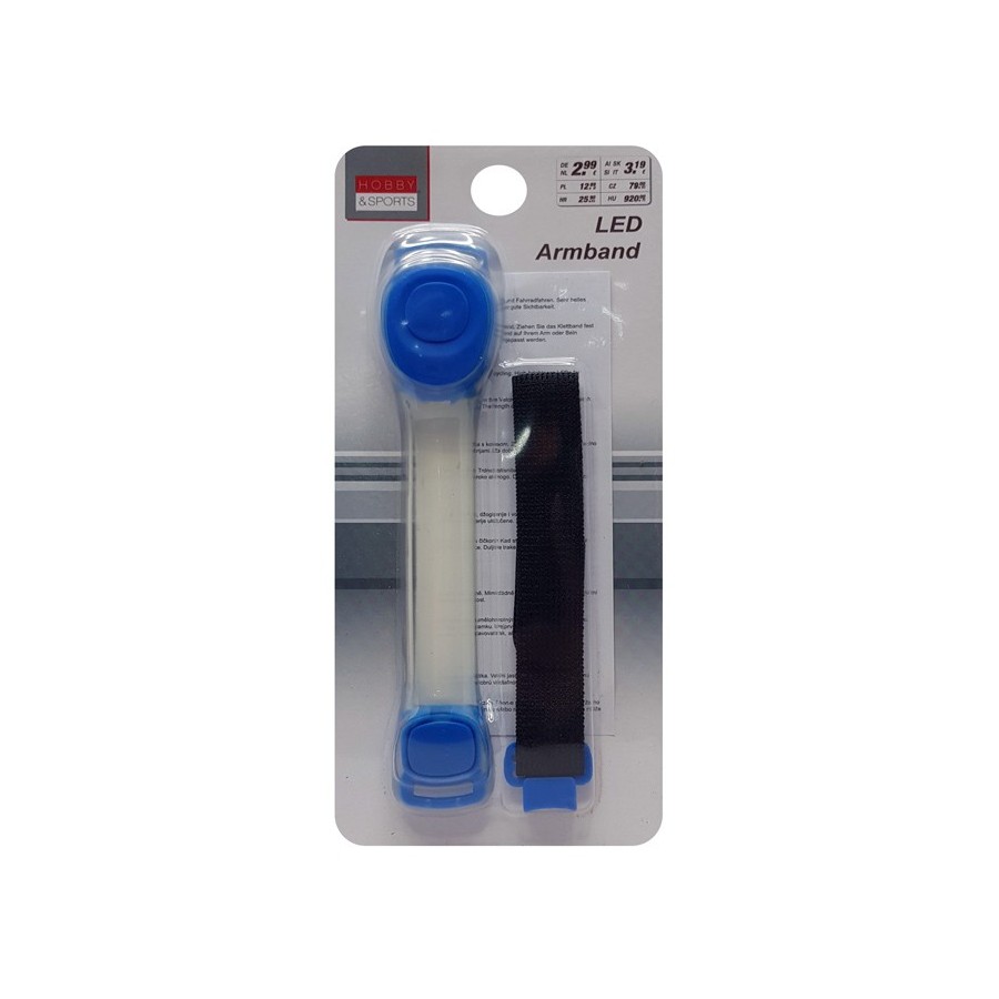 LED armband BIKE-0040, 2 λειτουργίες, 18.5 x 4cm, μπλε