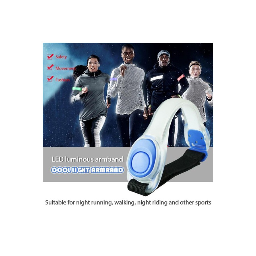 LED armband BIKE-0040, 2 λειτουργίες, 18.5 x 4cm, μπλε