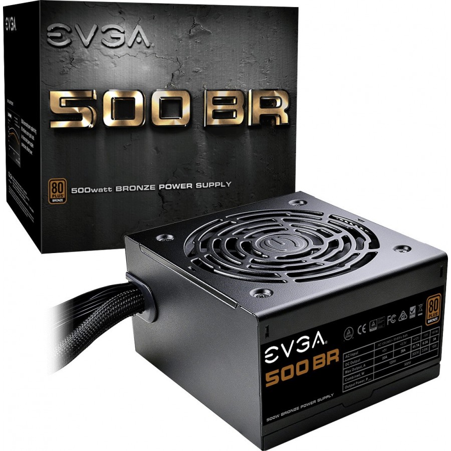 EVGA 500 BR 500W Τροφοδοτικό Υπολογιστή Full Wired 80 Plus Bronze