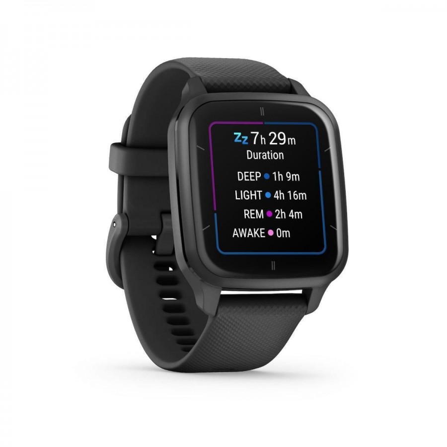 Garmin Venu Sq 2 Music Edition Aluminium 40mm Αδιάβροχο Smartwatch με Παλμογράφο Black (010-02700-10)