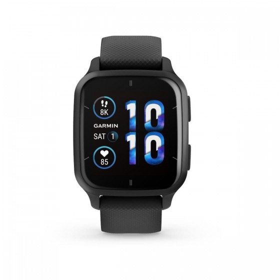 Garmin Venu Sq 2 Music Edition Aluminium 40mm Αδιάβροχο Smartwatch με Παλμογράφο Black (010-02700-10)