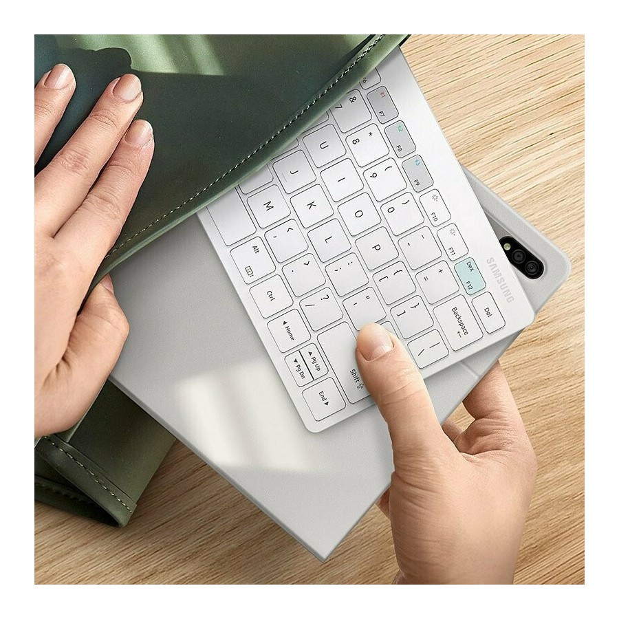 Samsung Multi Trio Ασύρματο Bluetooth Πληκτρολόγιο Αγγλικό US Λευκό(EJ-B3400UWEGEU)