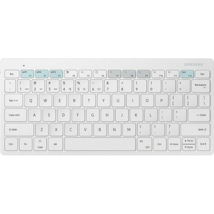 Samsung Multi Trio Ασύρματο Bluetooth Πληκτρολόγιο Αγγλικό US Λευκό(EJ-B3400UWEGEU)