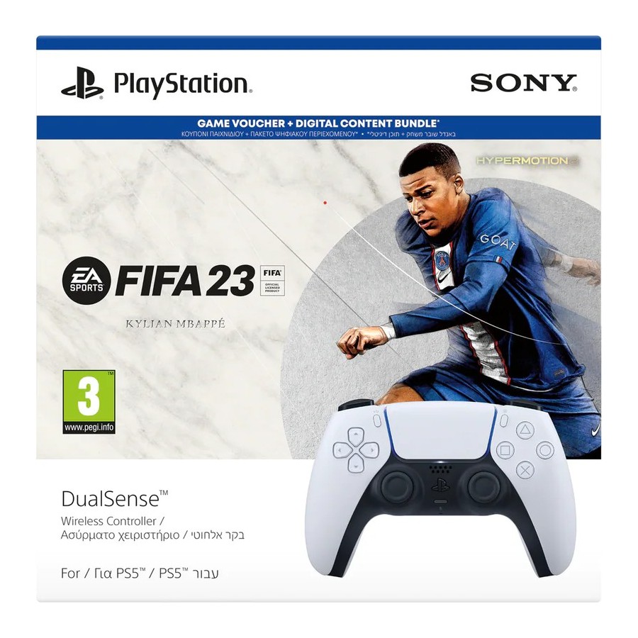 Sony DualSense & FIFA 23 (Voucher Bundle) Ασύρματο Gamepad για PS5 Λευκό