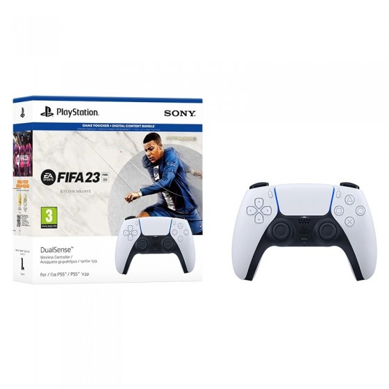Sony DualSense & FIFA 23 (Voucher Bundle) Ασύρματο Gamepad για PS5 Λευκό