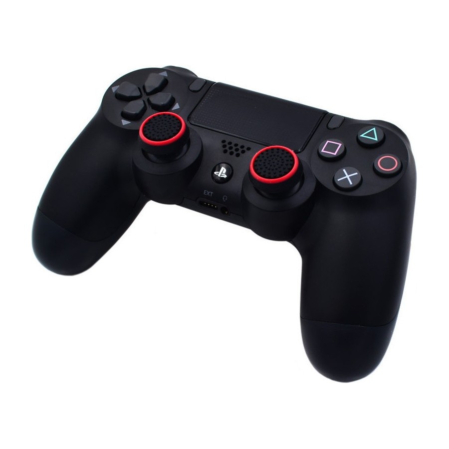 Σετ Τάπες Σιλικόνης για Joystick Χειριστηρίων PS, PS2, PS3, PS4, XBOX ONE - Μαύρο, Κόκκινο 2τμχ