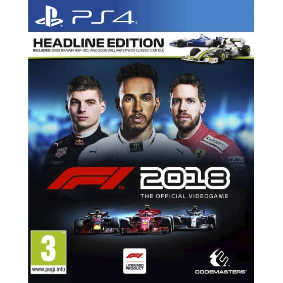 F1 2018 HEADLINE EDITION PS4 GAMES Used-Μεταχειρισμένο(CUSA-10871)
