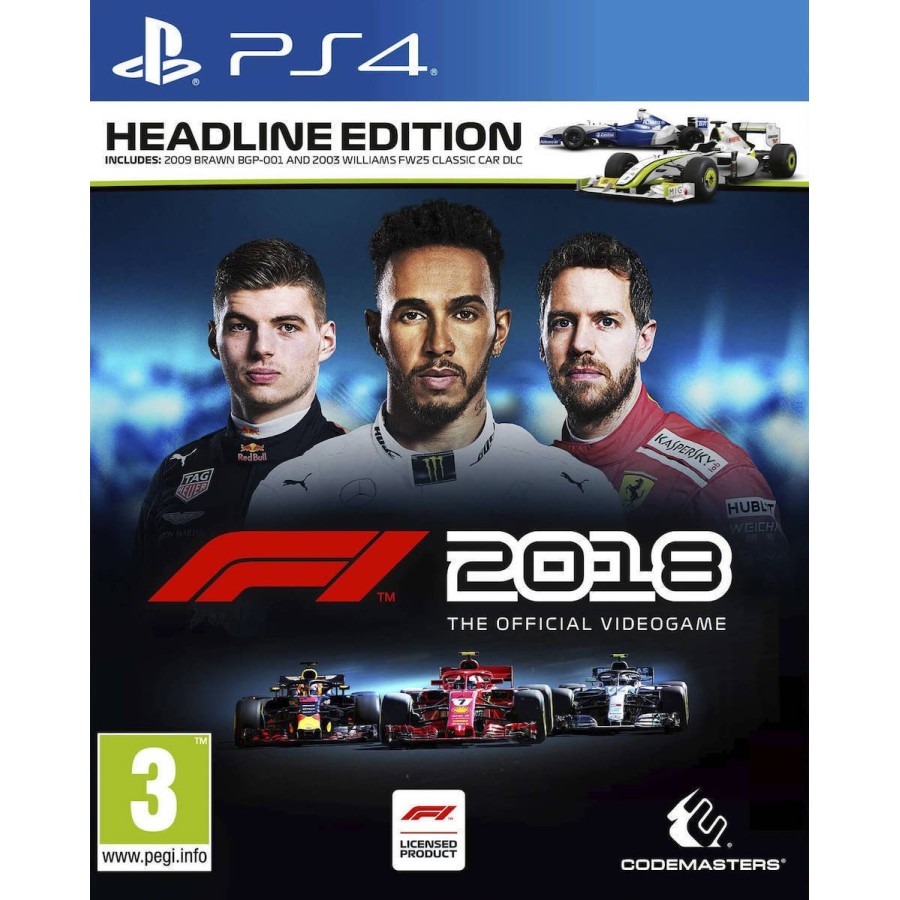 F1 2018 HEADLINE EDITION PS4 GAMES Used-Μεταχειρισμένο(CUSA-10871)
