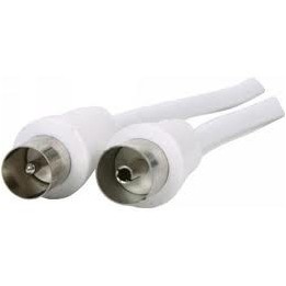 Καλώδιο Coaxial κεραίας RF τηλεόρασης ANTENNA CABLE M/F white 3M