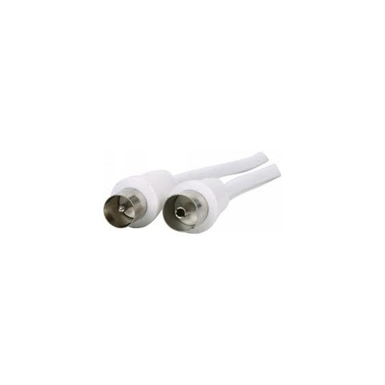 Καλώδιο Coaxial κεραίας RF τηλεόρασης ANTENNA CABLE M/F white 3M