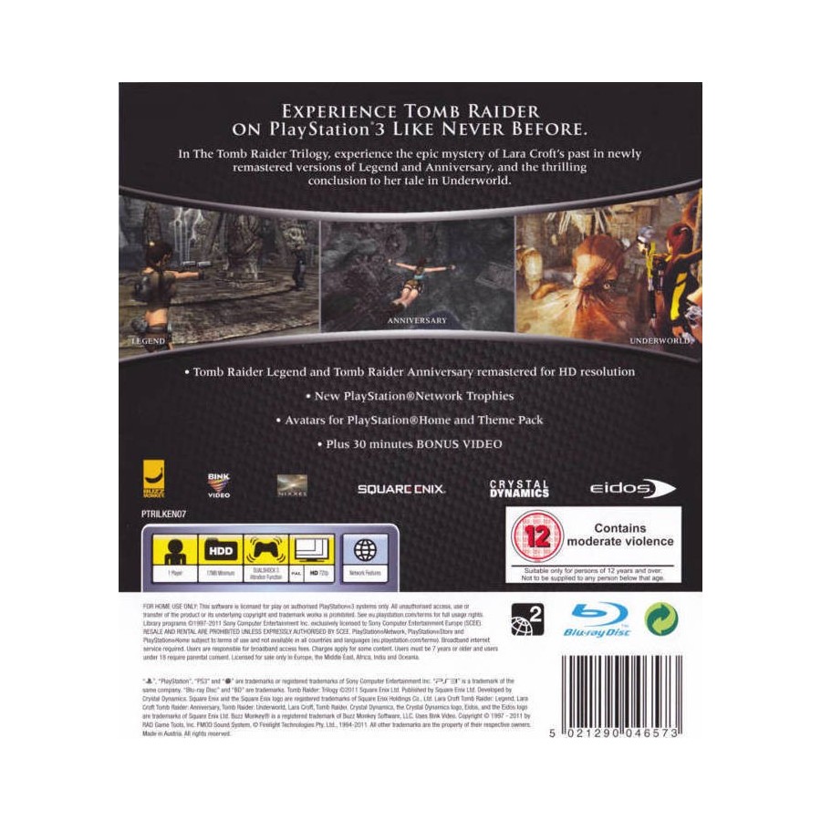 The Tomb Raider Trilogy - PS3 Game