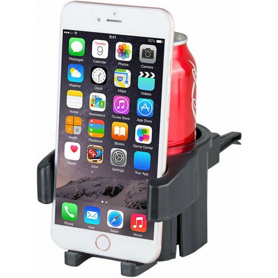 Ποτηροθήκη Αυτοκινήτου με Θήκη Κινητού 1 Θέσης για Αεραγωγό P6083