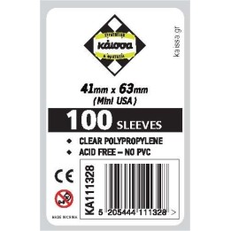 Kaissa 100 Θήκες Για Κάρτες Sleeves Μέγεθος Mini USA 41x63mm(KA111328)