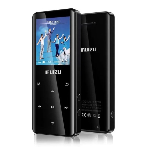 RUIZU MP3 player D51 με ηχείο, 1.8", 8GB, BT, ελληνικό μενού, μαύρο( D51-8GB)