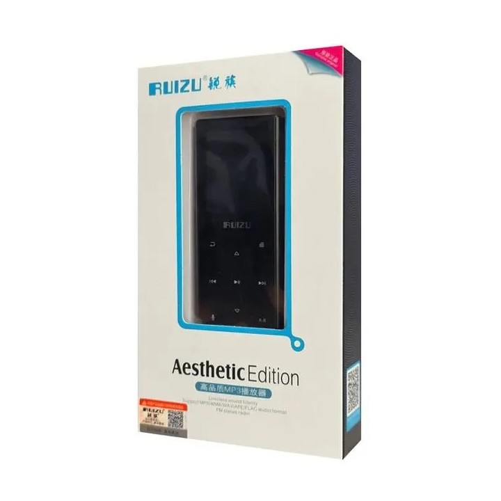RUIZU MP3 player D51 με ηχείο, 1.8", 8GB, BT, ελληνικό μενού, μαύρο( D51-8GB)