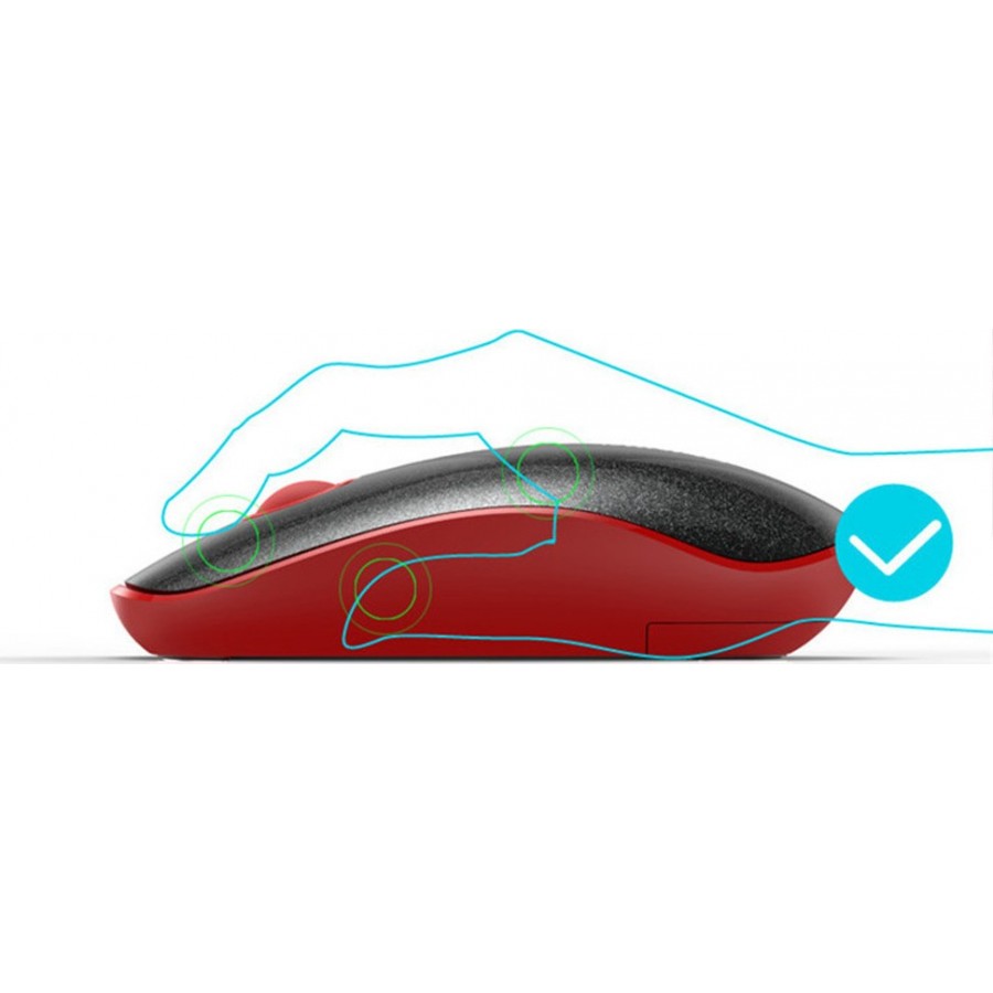 Ασύρματο Σετ ποντίκι και πληκτρολόγιο Fude 1500, Μαύρο Αγγλικό US (6115)