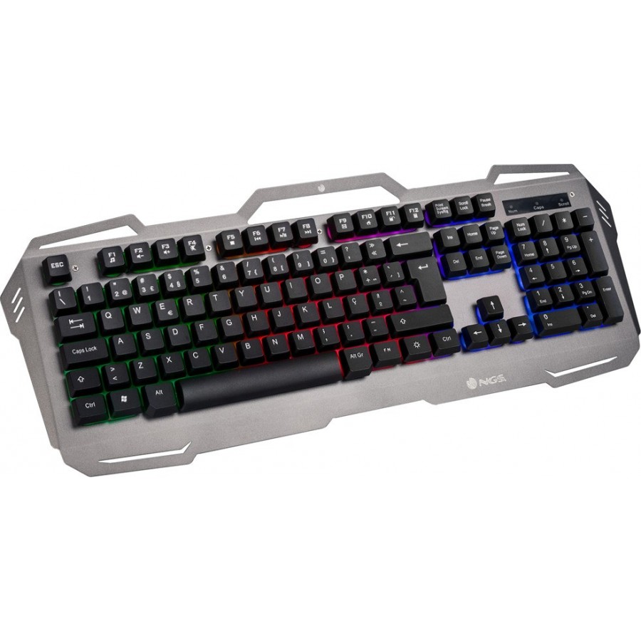 NGS GBX-1500 Combo Σετ Gaming Πληκτρολόγιο με διακόπτες και RGB φωτισμό & Ποντίκι (Αγγλικό US) Γκρι
