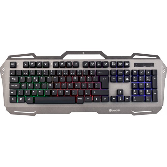 NGS GBX-1500 Combo Σετ Gaming Πληκτρολόγιο με διακόπτες και RGB φωτισμό & Ποντίκι (Αγγλικό US) Γκρι
