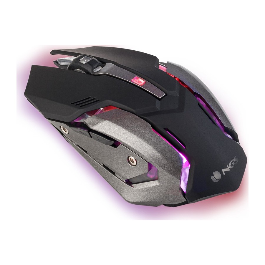 NGS GBX-1500 Combo Σετ Gaming Πληκτρολόγιο με διακόπτες και RGB φωτισμό & Ποντίκι (Αγγλικό US) Γκρι