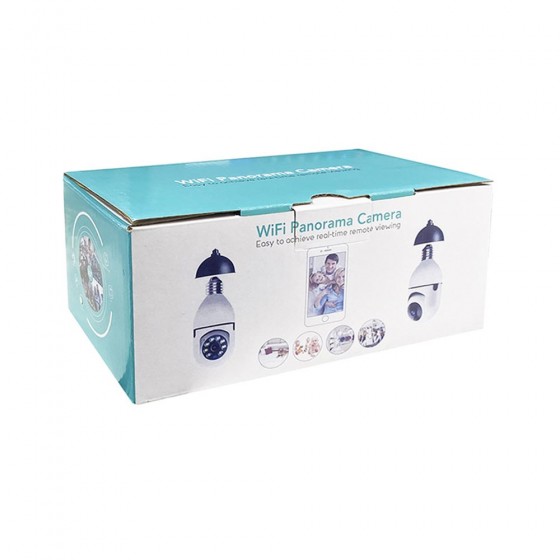 Smart security camera No brand PST-F1-3MP, 3.0Mp, PTZ, For socket E27, Wi-Fi, Tuya Smart, White (910290