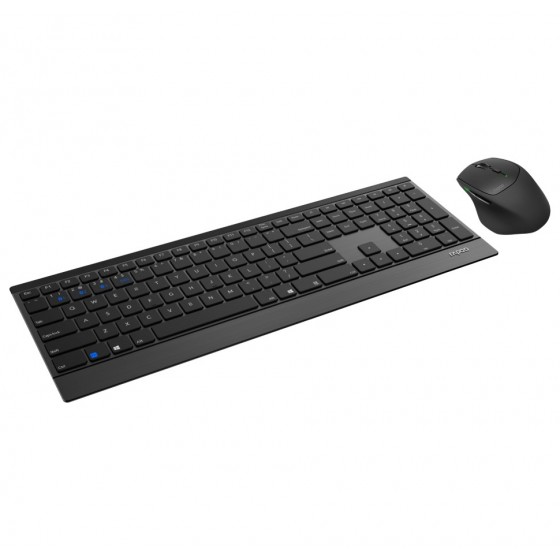 Rapoo 9500M, Wireless Desktop Combo Set, Multi-mode, Ultra-Slim, US Ασύρματο