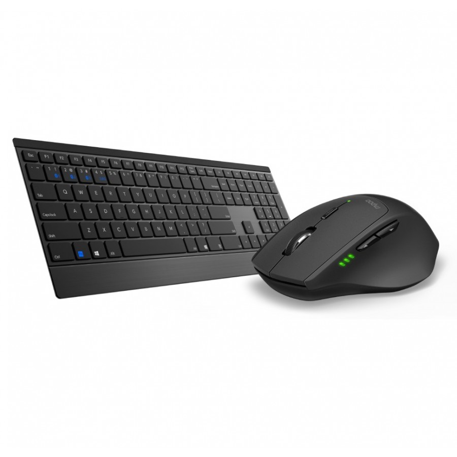 Rapoo 9500M, Wireless Desktop Combo Set, Multi-mode, Ultra-Slim, US Ασύρματο