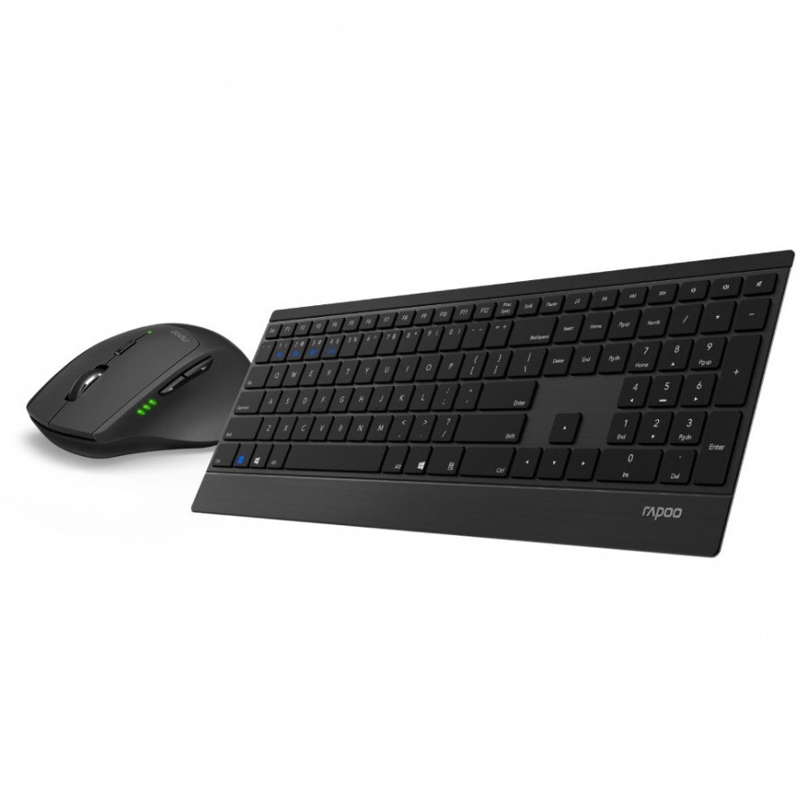 Rapoo 9500M, Wireless Desktop Combo Set, Multi-mode, Ultra-Slim, US Ασύρματο