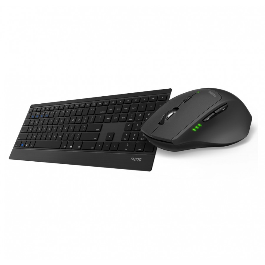 Rapoo 9500M, Wireless Desktop Combo Set, Multi-mode, Ultra-Slim, US Ασύρματο