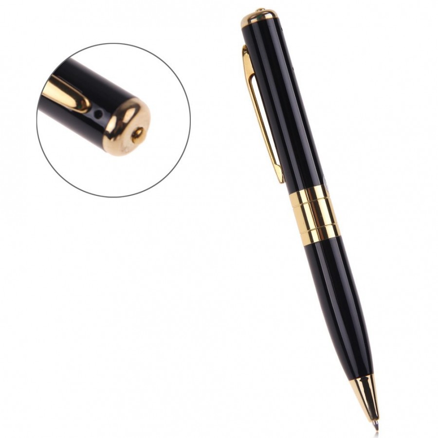 Στυλό με ενσωματωμένη κάμερα HD 1280x960 και μικρόφωνο, MicroSD, Gold(SPY-005)