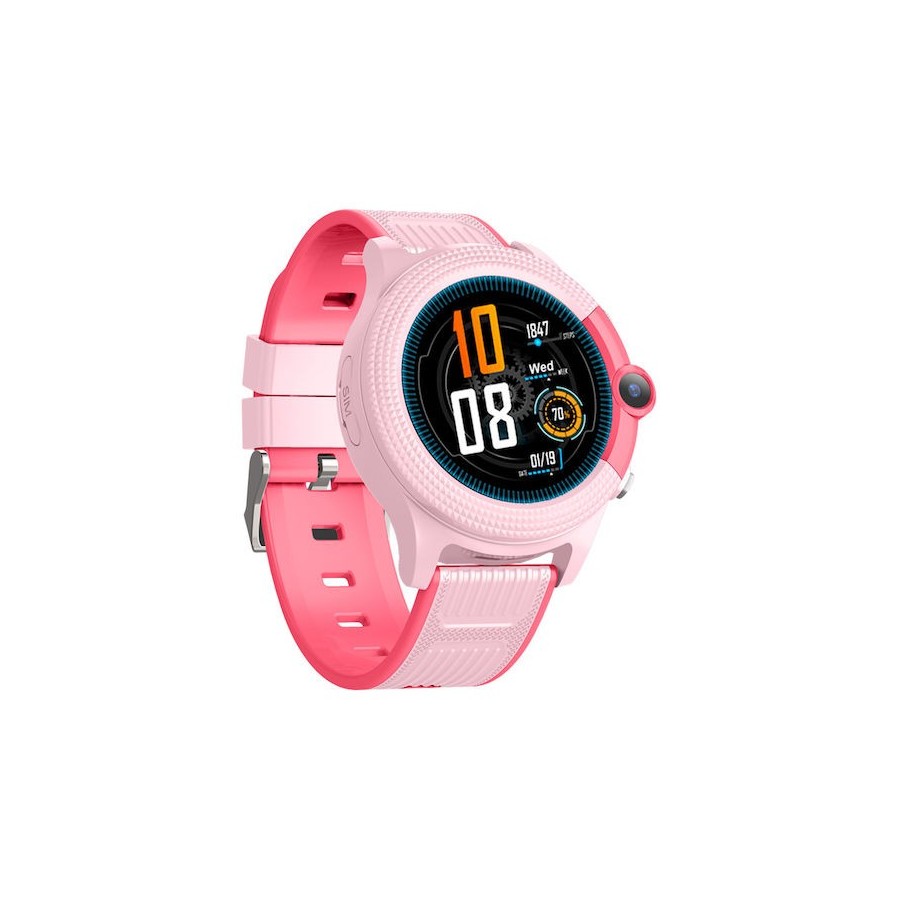 INTIME GPS smartwatch για παιδιά IT-053, 1.28", camera, 4G, IPX7, ροζ