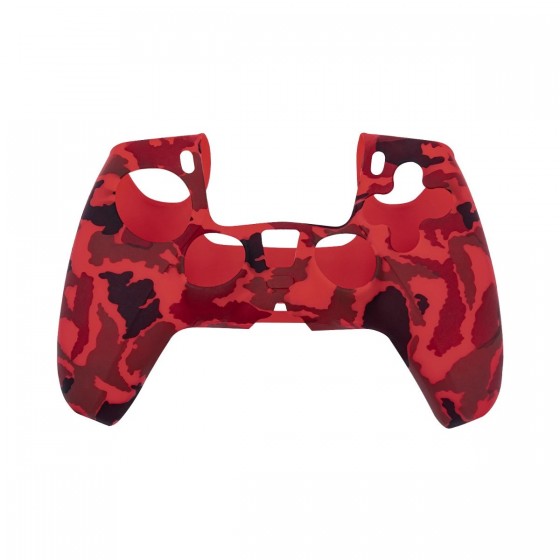Θήκη Σιλικόνης για Χειριστήριο PS5 Red Camouflage