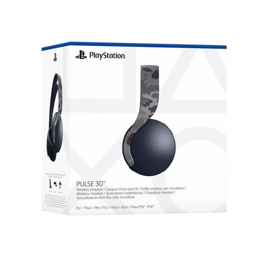 Sony PlayStation 5 Pulse 3D Wireless Over Ear Gaming Headset με σύνδεση 3.5mm / USB Gray Camouflage