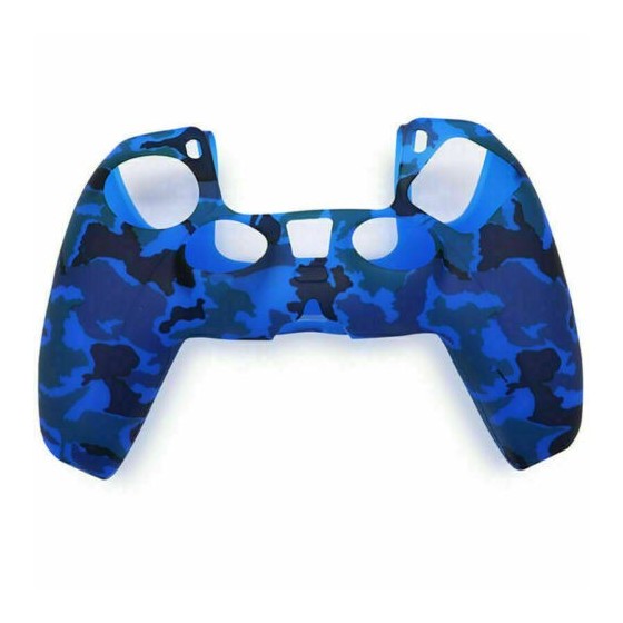 Θήκη Σιλικόνης για Χειριστήριο PS5 Blue Camouflage