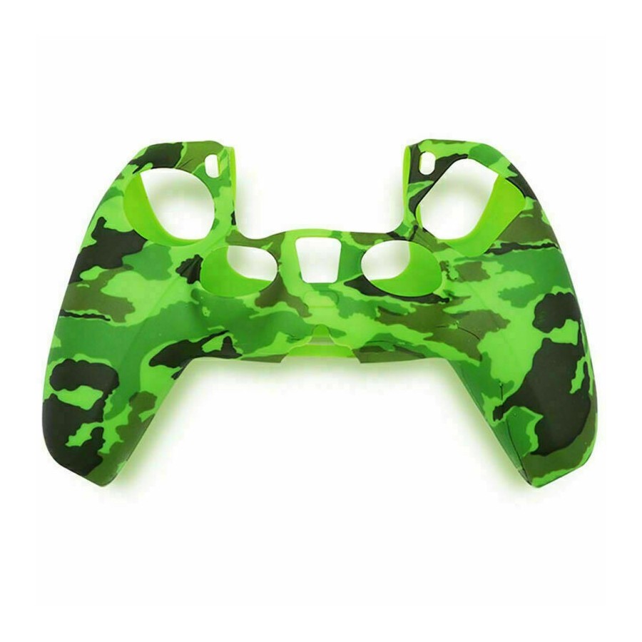 Θήκη Σιλικόνης για Χειριστήριο PS5 Green line Camouflage