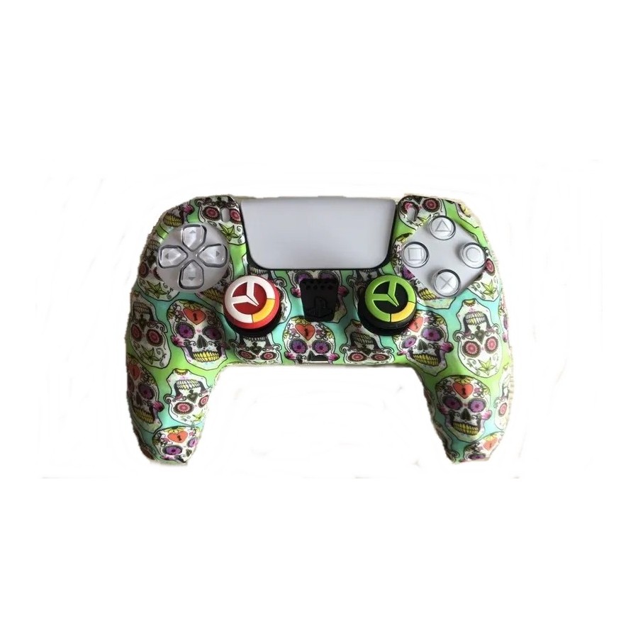 Αντιολισθητική προστατευτική θήκη για Sony Playstation 5 Ελεγκτή DualSense Green Skull