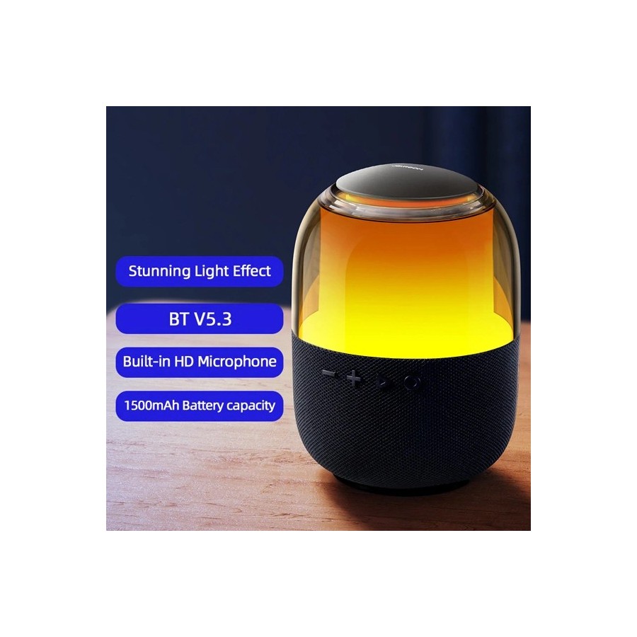 JOYROOM φορητό ηχείο JR-ML05, 8W, BT/micro SD/FM, TWS, 1500mAh, μαύρο