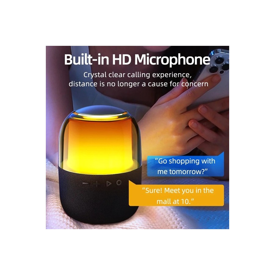 JOYROOM φορητό ηχείο JR-ML05, 8W, BT/micro SD/FM, TWS, 1500mAh, μαύρο