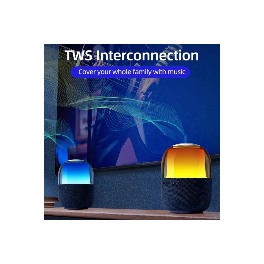 JOYROOM φορητό ηχείο JR-ML05, 8W, BT/micro SD/FM, TWS, 1500mAh, μαύρο