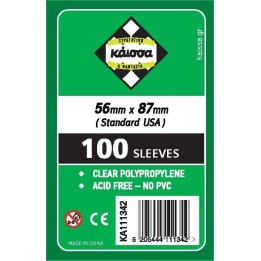 Kaissa 100 Θήκες Για Κάρτες Sleeves Μέγεθος Standard USA 56x87mm(KA111342)