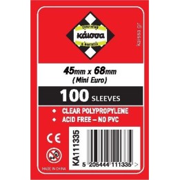 Kaissa 100 Θήκες Για Κάρτες Sleeves Μέγεθος Mini Euro 45x68mm