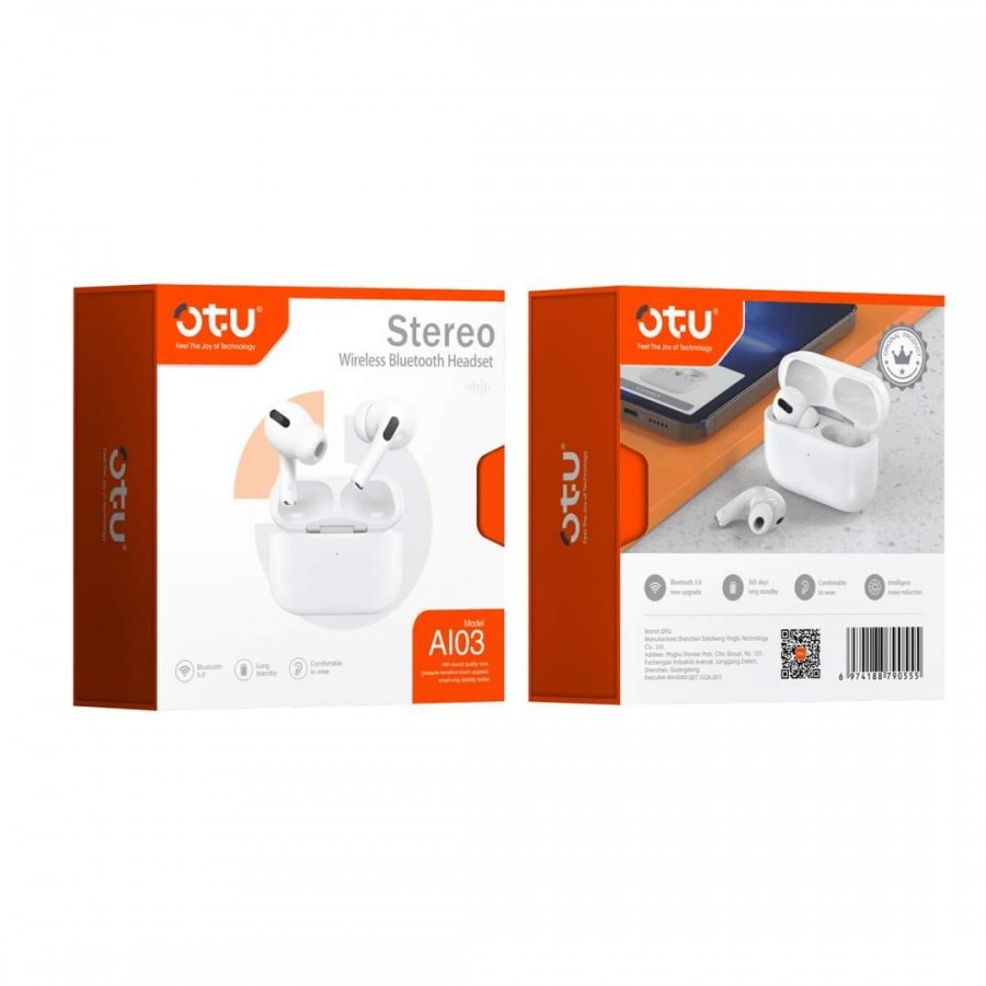 OTU Wireless Earpods Pro Bluetooth Earbuds Al-03 White