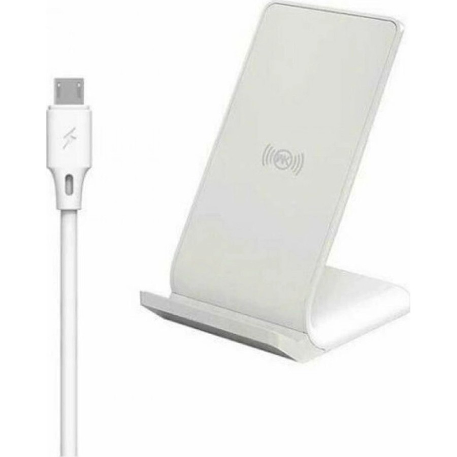 WK Ασύρματος Φορτιστής (Qi Pad) 10W Quick Charge 2.0 Λευκός (WP-U84)
