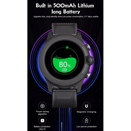 INTIME GPS smartwatch για παιδιά IT-051, 1.28", camera, 4G, IPX7, μαύρο