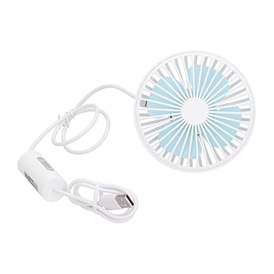 Portable Car Air Outlet Electric Cooling Fan with LED Light GXZ-F829(White)