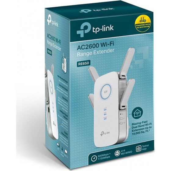 TP-LINK RE650 v1 WiFi Extender Dual Band (2.4 & 5GHz) 2600Mbps  TP-LINK RE650 v1 WiFi Extender Dual Band (2.4 & 5GHz) 2600Mbps